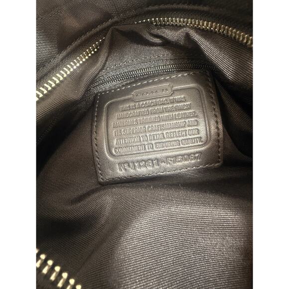 NWT Coach F15067 24CM Signature Duffle Black/Black Canvas Tote - Picture 11 of 12